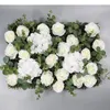 Flores decorativas flor artificial fundo de parede hortênsia rosas casamento decoração ao ar livre imitação plantas celebração do feriado