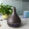 Fuktare Essential Oil Diffuser550 ML trämorns ultraljudsfuktare för eterisk olja aromaterapi diffusor med EU -plug yq240122