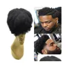 Perruques pour enfants pour hommes Toupée de célébrité Postiches pour hommes Afro Curl Fl Lace Jet Black Couleur 1 Brésilien Remy Cheveux Humains Hommes Replaceme Dhonc