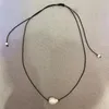 Necklaces New Fashion Strap Natural Baroque Pearl Pendant Necklace for Women Handmad Justable Simple Party Anniversary Wedding Jewelry