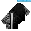 Ethnische Kleidung Übergroße Tops 2024 Sommer Strand Mode Druck Yukata Japanische Samurai Kimono Männer Frauen Strickjacke Haori Obi