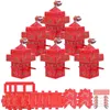 Envoltório de presente 25pcs caixa de armazenamento de doces embrulho de casamento recipiente de estilo chinês