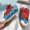 Deri Curb Sıradan Ayakkabı Olağanüstü Emed Erkek Kadınlar Düşük Üst Calfskin Kauçuk Nappa Platform Platform Ayakkabı Lavins Trainers Spor Sakın
