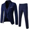 Men Blazers 3 Pieces Sets Wedding Elegant Formal 2 Suits Business Luxury Full Vest Pants Coats Classic Jackets 240119
