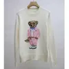 Pulls pour hommes 2023 Nouveau dessin animé RL Bear Pull Femmes Automne Hiver Broderie Pull à manches longues Pull tricoté Pull en laine de coton 373