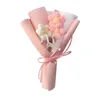 Декоративные цветы, мини-вязаные крючком цветочные букеты ручной работы, свадебный подарок для гостей, красочные искусственные подарки на День Святого Валентина