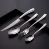 Camp Kitchen Kitchen Tableware Cutlery Set Silver Cutlery Set Stainless Steel Luxury Dinnerware Fork Spoon Knife Western Dinner Set Gold YQ240123