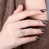 Ringar Miliyalier 1CT VVS1 Moissanite Ring for Engagement Wedding Woman S925 Sterling Silver 1 Carat Round Diamond GRA Jewelry Gift