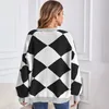 Kobiety damskie kardigany kobiety vintage jedno rękaw w pojedynczych piersi V -szyja ulica Temperament Streetwear Knitte Sweters Tops