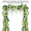 Decorative Flowers Simulation Fake Wisteria Leaves Vine Artificial Hanging Rattan Wreath Silk Strings For Party Wedding Home Room Decor