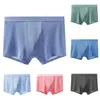 Underpants Women Ice Silk Briefs Panties Underwear Seamless Comfy Bulge Pouch Solid Boxer Shorts