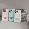 Cuir pour Apple 12/13Pro coque de téléphone iPhone14Promax/11 coque rigide grille diamant iPhone 15 Pro Max