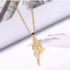 Imposta LIUHCTZG Collana di fiori di miele d'oro Orecchini pendenti Pin Set di gioielli per regalo da donna Fahion