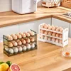 Storage Bottles Egg Holder For Refrigerator Detachable 36 Flip Organizer Side Door With Timer