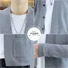 Men's Sweaters Autumn And Winter Loose Solid Color Fashion Knitted Casual All-match Trend Korean Style Coat Comfortable Cardigan Top