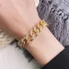 High Quality Factory Direct Sale 925 Sterling Silver Gold Plated Moissanite Cuban Link Bracelet