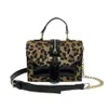 Sacs à bandoulière léopard pour femmes avec décoration de fermeture éclair pour femmes sacs à main