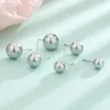 Boucles d'oreilles VOQ gris perle bijoux simples pour femmes Style quotidien perles rondes accessoires faits à la main