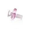 Bol en verre de narguilé en forme de cœur rose de 1.97 pouces, accessoires pour fumer pour Bong, conduite d'eau, plate-forme pétrolière PT5030