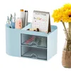 Förvaringslådor Desktop Cosmetic Organizer Transparent Small Drawer Cabinet Ins Style Pen Holder Boxpen fat