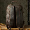 Rucksack Vintage handgemachte Crazy Horse Leder für Männer echte Wandern Reise Umhängetasche männlich Casual Business