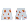 24SS Europe USA Flame Cotton Print Shorts Kvinnor Män skateboard Sweatshort Running Middle Pants Jogging Short Sweatpants 0123