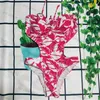 Womens Swimwear Sexy Letter Print One Piece Swimsuit Charming Bathing Suits Beach Wear