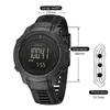Mężczyzn cyfrowy zegarek z włókna węglowego Smart Watch for Man Sports WR50M Watch Watch Altimeter Barometr Compass