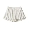Zoki seksowne kobiety plisowane spódnice wysokiej talii Summer Vintage Mini spódnice Koreańskie student tenisa biały zaprojektowana spódnica taneczna 240123