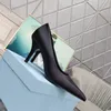 İpek saten katır kadın topuklu slaytlar ofis ayakkabıları tasarımcı sandaletler gerçek deri slingback pompalar bayan elbise katırları lüks slingbacks seksi sivri uçlu ayak slayt terlikleri