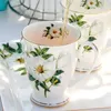 Tuimelaars 300ML bone china grappige koffiemokken porselein bloemenschilderij vintage platteland espresso kopjes drinkware taza theekop kunst