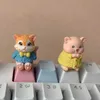Teclados MiFuny Cute Cat Dog Pig Keycaps DIY Teclado Cap OEM Perfil Dos Desenhos Animados Anime Key Caps para Teclado Mecânico Presentes YQ240123