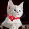 Colliers pour chiens 4 pièces chats et chiens collier de fleurs pour animaux de compagnie accessoires pour chiots strass Pvc réglable
