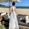 カジュアルドレスウェディングドレスhault women's Summer maxi boho long backless a line beach vestidosかわいい服ドロップ