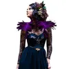 Baretten Veer Gradiënt Decoratie Sjaal Carnaval Feestkostuum Pailletten Kimono I Heart Raves Flapper Set Kort Voor Vrouwen