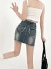 Rokken Vrouwen Denim Korte Rok Vintage Zomer Y2k Hoge Taille Vrijetijdstas Hip Dames Streetwear Chic Sexy Kleding