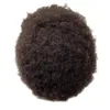 Indian Virgin Menselijk Haar Vervanging #2 Donkerbruin 4mm Wortel Afro Full Lace Pruiken 8x10 Mannelijke eenheid voor Zwarte Mannen