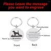 Hundtagg Anpassad identitetskrage PET-leveranser Personlig namnplatta Anti-Lost Cat Halsband med graveringsadressnummer