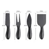 Camp Kitchen Modern Simplicity Stainless Steel Black Cheese Cutlery Sets Kitchen Gadgets Household Cheese Jam Originality Dinnerware Sets New YQ240123