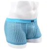 Boxer pour hommes, slip en maille de haute qualité, découpe