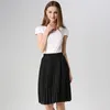 Skirts Women Chiffon Pleated Skirt Vintage High Waist Tutu Womens Saia Midi Rokken 2024 Summer Style Jupe Femme