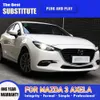 For Mazda 3 Axela LED Headlight 17-19 Car Head Lamp Dynamic Streamer Turn Signal High Beam Angel Eye Projector Lens Daytime Running Light