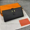 デザイナーロングウォレットトーゴ全体の本物のレザージッパーコインバッグカードホルダー財布バッグシリアル番号ボックス付きレディウーマン用ファッション牛ウォレット