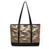 Осенне-зимняя дизайнерская брендовая сумка-тоут, женская большая вместительная сумка на плечо, хлопковая сумка для пальто, универсальная сумка для поездок на работу