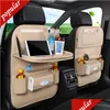 Other Care Cleaning Tools New Car Seat Back Organizer Pu Leather Pad Bag Storage Foldable Table Tray Travel Accessories Drop Delivery Dhzwf