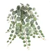 Dekorativa blommor Windows Bill Plants for Home Low Maintenance Artificial Hanging String of Heart Faux Eucalyptus Simulated Wall