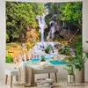 Wandtapijten Prachtige waterval bos thuis kunst wandtapijt Hippie Boheemse decoratie groot laken achtergrond muur bankdeken