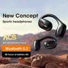 Mobiltelefonörlurar 5.3 Luftledning Bluetooth hörlurar Brusreducering Sportvattentät trådlösa hörlurar med Mic Ear Hooks Headset Earbuds J240123