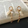 Dangle Oorbellen Trendy Gouden Kleur Onregelmatige Parelketting Kwastje Gekoppeld In Cirkel Stud Voor Vrouwen Meisje Elegant Casual Mooie Girly Sieraden