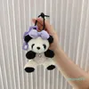 Anahtarlıklar Sevimli Panda Peluş Bebek Çanta Kolye Aksesuarları için Anahtarlık 2024 Moda Kawaii Dolgulu Keytler Toptan